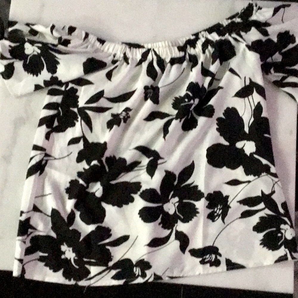Black and white blouse
